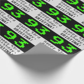 Papier Cadeau 93ème anniversaire - Nerdy / Geeky Style "93" et n (Coin)