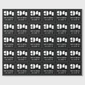 Papier Cadeau 94e anniversaire : Art Déco Inspiré Look "94" & No (Plat)