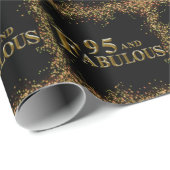 Papier Cadeau 95e anniversaire  (Coin rond)