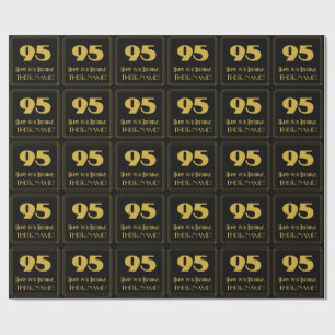 Papier Cadeau 95e anniversaire - Art Déco Inspiré Look "95" & No