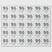 Papier Cadeau 95ème anniversaire : Art Déco Style inspiré "95" + (Plat)