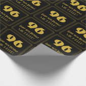 Papier Cadeau 96e anniversaire - Art Déco Inspiré Look "96" & No (Coin)