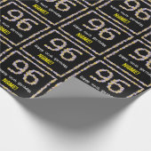 Papier Cadeau 96e anniversaire : Floral Flowers Numéro, Nom pers (Coin)