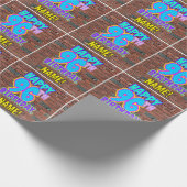 Papier Cadeau 96e anniversaire : Regard amusant et urbain inspir (Coin)