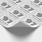 Papier Cadeau 97ème anniversaire : Art Déco Style inspiré "97" + (Coin)