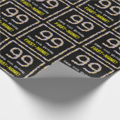 Papier Cadeau 99e anniversaire : Floral Flowers Numéro, Nom pers (Coin)