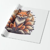 Papier Cadeau 9 Epingle de renard à queue (Déroulé)