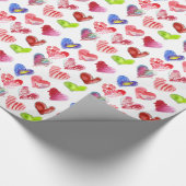 Papier Cadeau 9 Love Hearts Designs (Coin)