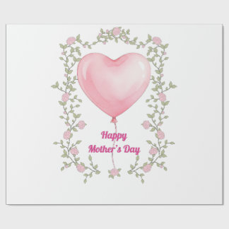Papier Cadeau A beautiful design for Mother's Day- Pastel pink