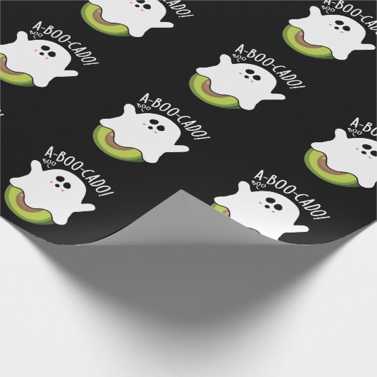 Papier Cadeau A-boo-cado Amusant Avocado Pun Dark BG (Coin)