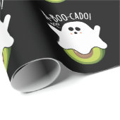Papier Cadeau A-boo-cado Amusant Avocado Pun Dark BG (Coin rond)