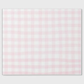 Papier cadeau à carreaux gingham rose simple  (Plat)