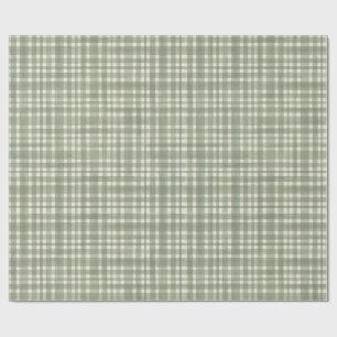 Papier cadeau à carreaux vert gingham