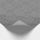 Papier cadeau à confettis coeurs argentés (Coin)