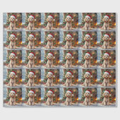 Papier Cadeau A Cute Festive Poodle Christmas (Plat)