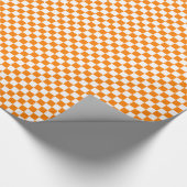 Papier Cadeau À damiers - Blanc et orange (Coin)