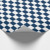 Papier Cadeau à damiers bleu et blanc (Coin)