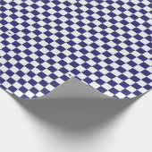 Papier Cadeau À damiers bleu et blanc avec F-35 (Coin)