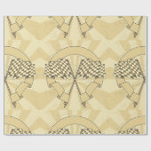 Papier Cadeau à damiers Drapeaux de course Emballage papier (Plat)