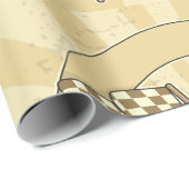Papier Cadeau à damiers Drapeaux de course Emballage papier (Coin rond)