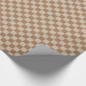 Papier Cadeau À damiers Grand - Brown et léger Brown (Coin)