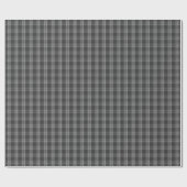 Papier Cadeau À damiers gris monochrome (Plat)
