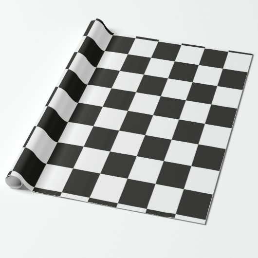 Papier Cadeau à damiers motif (Déroulé)