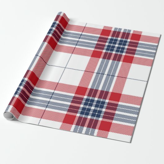 Papier Cadeau à damiers motif (Déroulé)