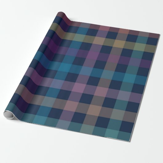 Papier Cadeau à damiers motif (Déroulé)