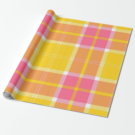 Papier Cadeau à damiers motif (Déroulé)