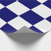 Papier Cadeau À damiers Navy et White (Coin)
