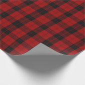 Papier Cadeau à damiers Noël Rouge Buffalo Plaid (Coin)