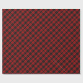 Papier Cadeau à damiers Noël Rouge Buffalo Plaid (Plat)