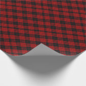 Papier Cadeau à damiers Noël Rouge Buffalo Plaid (Coin)