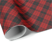 Papier Cadeau à damiers Noël Rouge Buffalo Plaid (Coin rond)