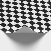 Papier Cadeau À damiers noir et blanc (Coin)