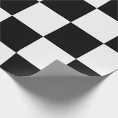 Papier Cadeau À damiers noir et blanc (Coin)