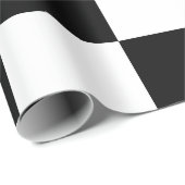 Papier Cadeau À damiers noir et blanc (Coin rond)