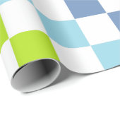 Papier Cadeau à damiers Pastel Rainbow (Coin rond)