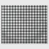 Papier Cadeau à damiers Plaid Noir Et Blanc (Plat)