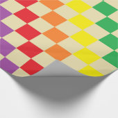 Papier Cadeau à damiers Rainbow Beige (Coin)
