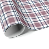 Papier Cadeau À damiers rétro gris motif gris clair (Coin rond)