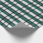 Papier Cadeau À damiers turquoise gris noir (Coin)