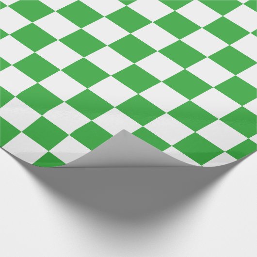 Papier Cadeau À damiers vert (Coin)