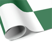 Papier Cadeau À damiers Vert et Blanc (Coin rond)