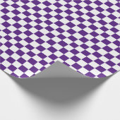Papier Cadeau à damiers violet et blanc (Coin)