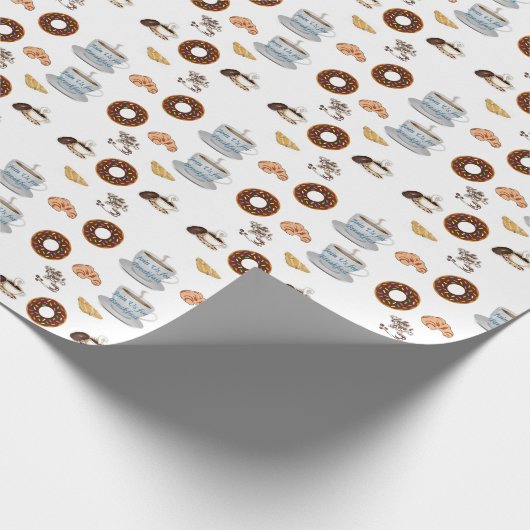 Papier cadeau à envelopper Dinuts de café (Coin)