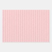 Papier cadeau à feuilles avec coeurs dorés roses (Devant 3)