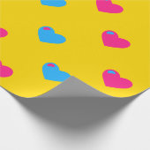 Papier cadeau à grands cœurs Pan Pride (Coin)
