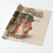Papier Cadeau "A Happy Pair" de Beatrix Potter (Déroulé)